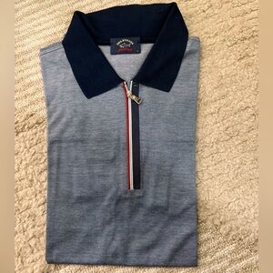 Paul & Shark Navy and Gray Polo Shirt